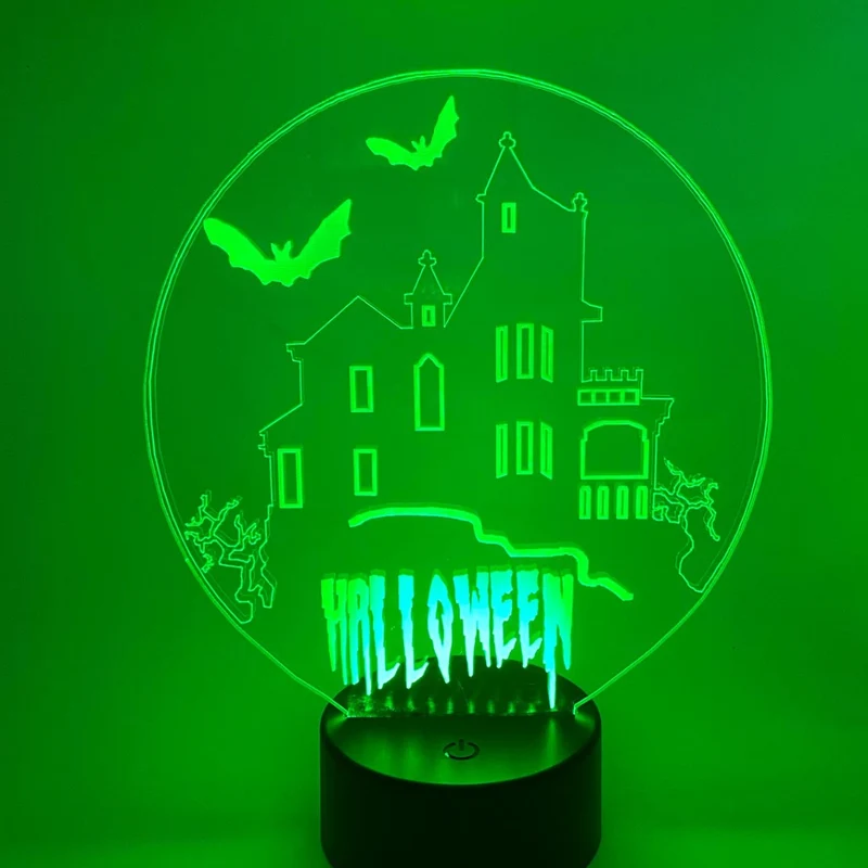 3D LED LAMP - HALLOWEEN HUISJE