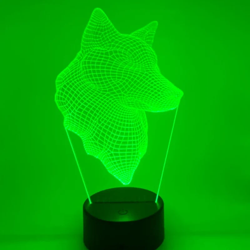 3D LED LAMP - WOLF