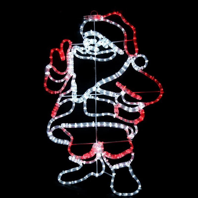 Kerstman LED-motief - Kerstverlichting buiten - 55x88cm