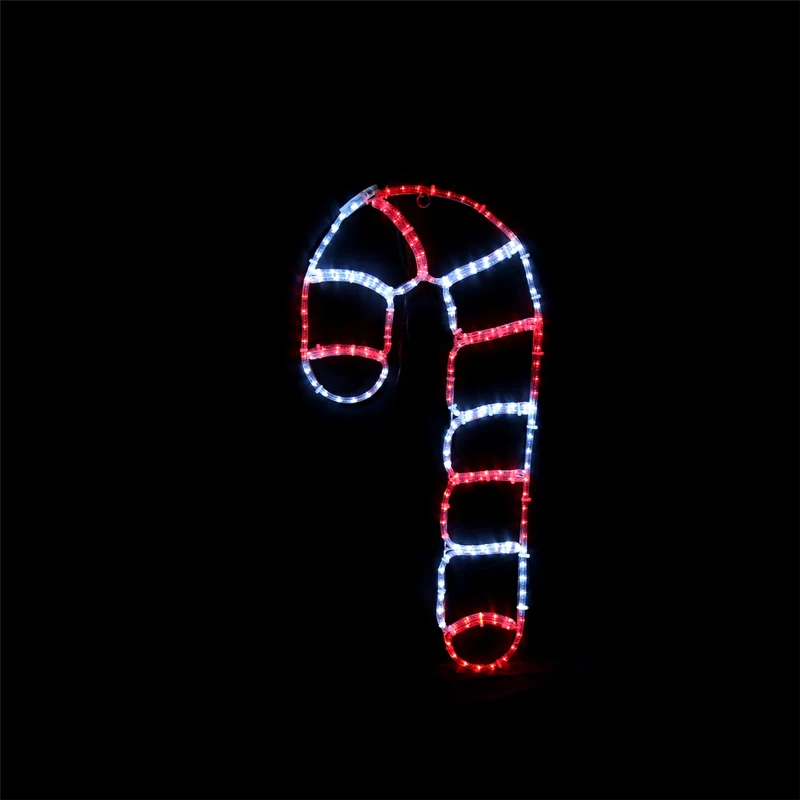Rode en witte LED Candy Cane - Kerstverlichting voor buiten