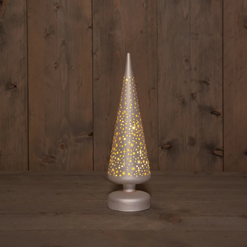 Batterij bediende lamp - Matt Champagne Christmas Tree
