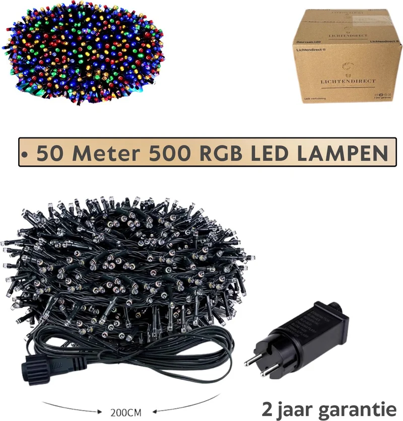 Lichtslinger - 50/100 Meter 500/1000 RGB LED - Lichtsnoer - Kerstverlichting - Tuinverlichting - Terrasverlichting
