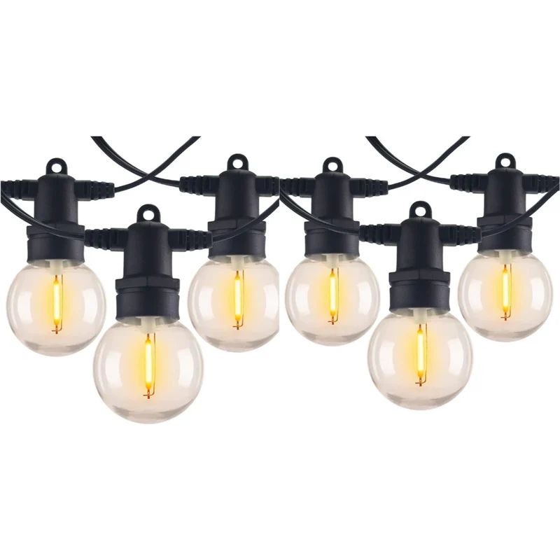 15m LED Lichtsnoer Warm Wit – 30 Lampen, Waterdicht IP65, Energiezuinig – Tuinverlichting