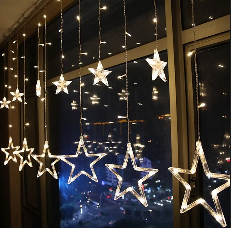 Lichtsnoer - STER - Kerstverlichting - Ramadan decoratie - 3.5 meter - 138 LEDS- Lichtslinger