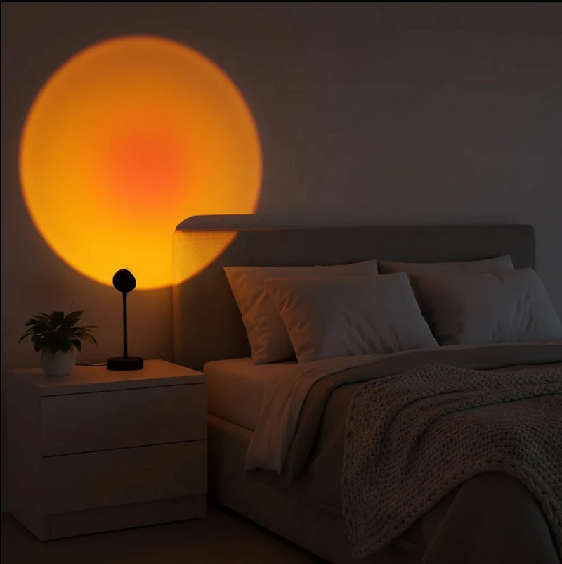 SUNAURA GLOW | 360° zonsondergang projector lamp voor sfeervolle kamerlicht