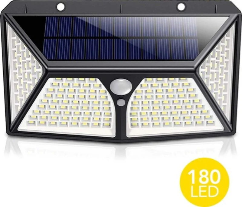 Solar LED buiten Lamp - 180 LED Verlichting - Verlichting op Zonne-energie