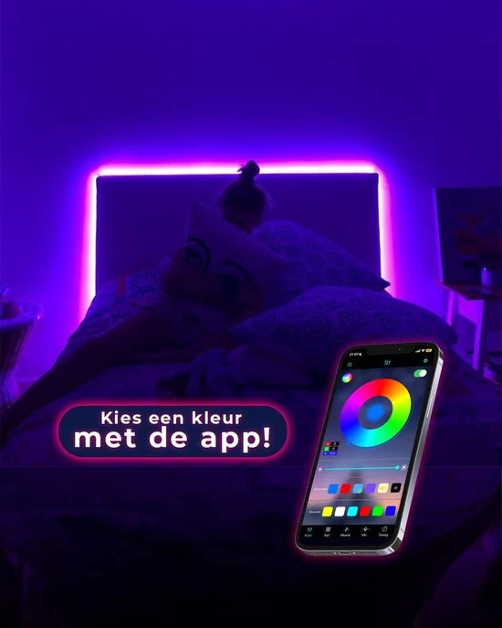 LED Strip - 10 meter - RGB verlichting dimbaar met afstandsbediening-bluetooth
