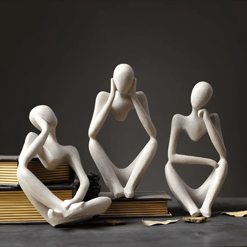 Abstracte Resin Sculptuur voor een Stijlvolle en Moderne Woondecoratie