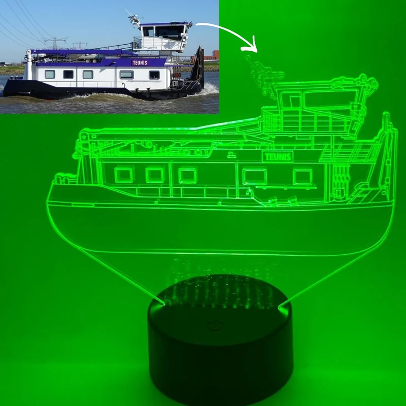 3D LED LAMP - Boot Eigen Ontwerp