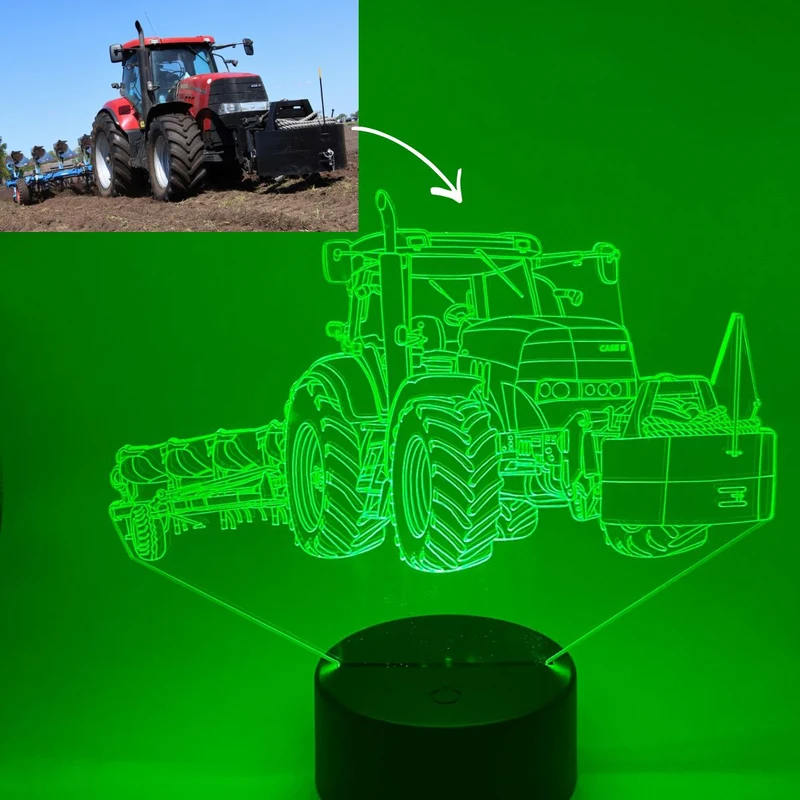 3D LED LAMP - Tractor Eigen Ontwerp
