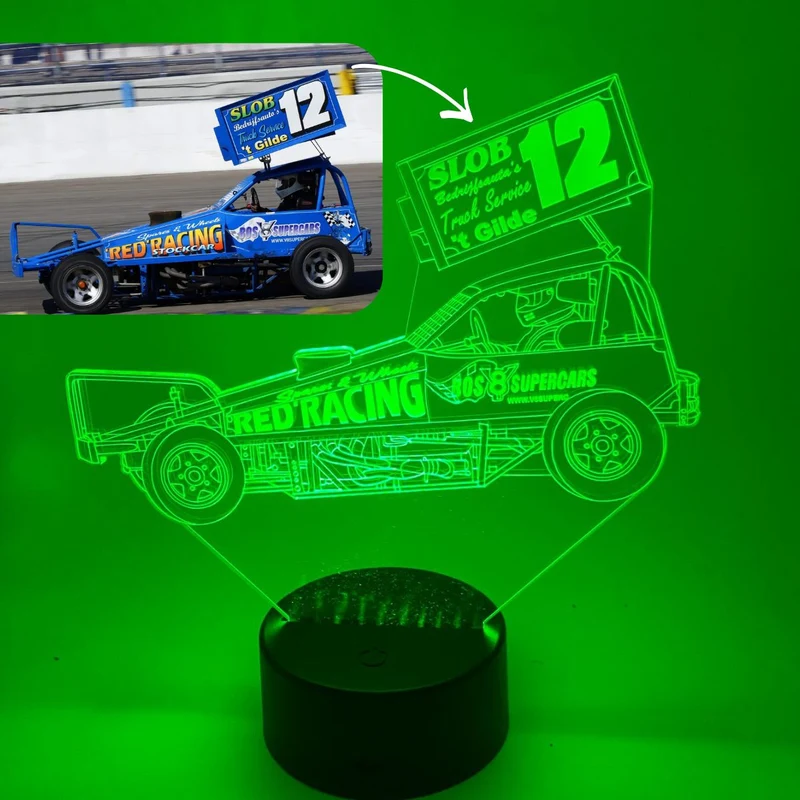 3D LED LAMP - Raceauto Eigen Ontwerp