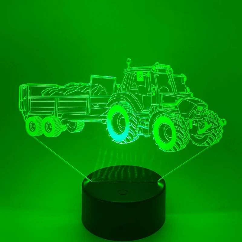 3D LED LAMP - TRACTOR MET AANHANGER 3