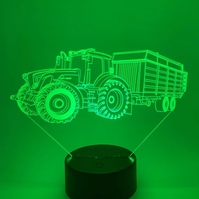3D LED LAMP - TRACTOR MET AANHANGER 2