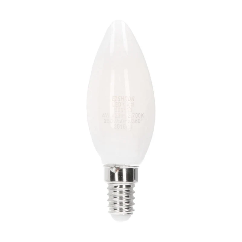 LED kaarslamp E14 warmwit 2700K - 4.5W 423 lumen - mat glas