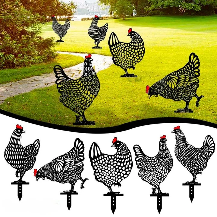 JoyChickens | Set van 5 vrolijke kipdecoraties
