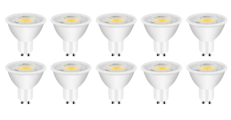 GU10 spot - LED 8W=60W - 680 Lumen - daglichtwit 6000K - 10 stuks