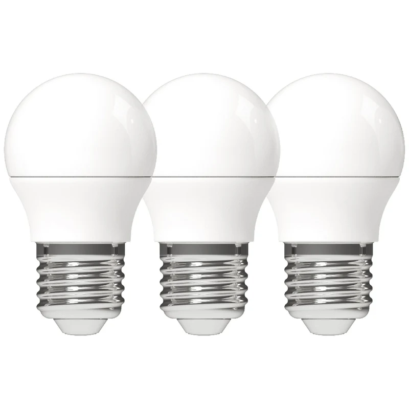 LED Kogellamp E27 470 lumen - 4.5W - Warmwit 2700K - G45 - 3 stuks