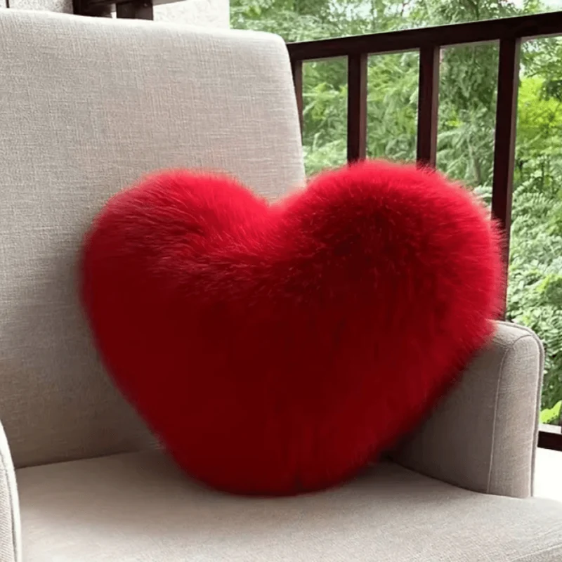 HeartLuxe | Zacht pluche hartvormig sierkussen