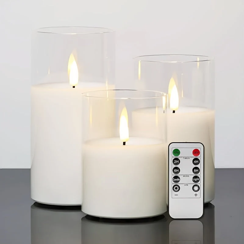 GlowLights – Set van 3 LED Kaarsen met Afstandsbediening