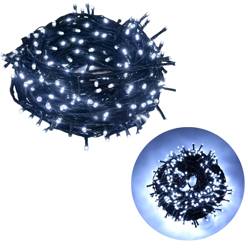 Cheqo® Kerstboomverlichting - Micro Clusterverlichting - Kerstlampjes - Led Verlichting - Kerstverlichting voor Binnen en Buiten - 560 LED's - 11 Meter - Wit