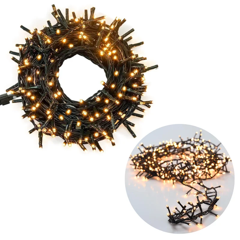 Cheqo® Kerstboomverlichting - Micro Clusterverlichting - Kerstlampjes - Led Verlichting - Kerstverlichting voor Binnen en Buiten - 700 LED's - 14 Meter - Extra Warm Wit