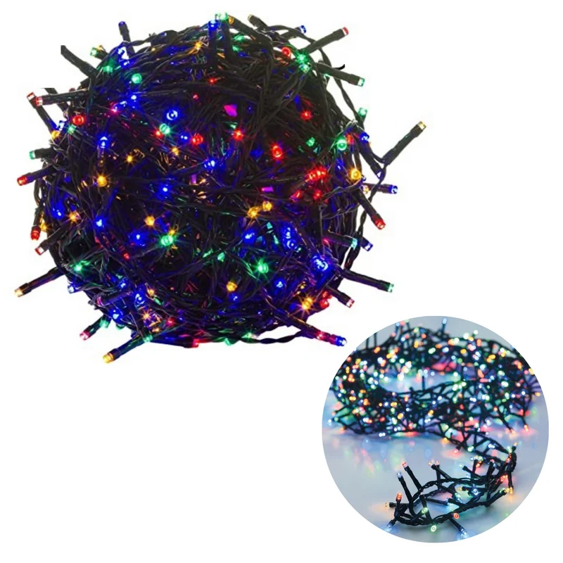 Cheqo® Kerstboomverlichting - Clusterverlichting - Kerstlampjes - Led Verlichting - Kerstverlichting voor Binnen en Buiten - 700 LED - 14 Meter - Multicolor