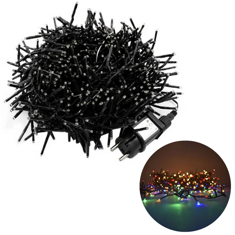 Cheqo® Kerstboomverlichting - Clusterverlichting - Kerstlampjes - Led Verlichting - Kerstverlichting - 2016 LED - 14.5 meter - Binnen en Buiten - Multicolor