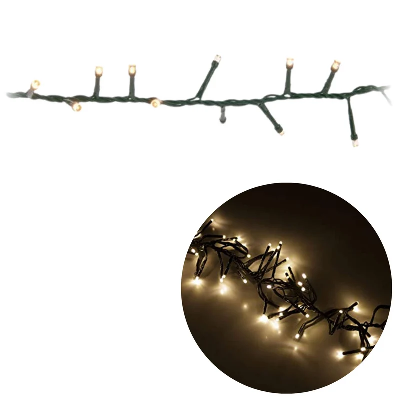 Cheqo® Kerstboomverlichting - Micro Clusterverlichting - Kerstlampjes - Led Verlichting - Kerstverlichting voor Binnen en Buiten - Met Haspel - 500 LED - 10 Meter - Met Timer - Extra Warm Wit