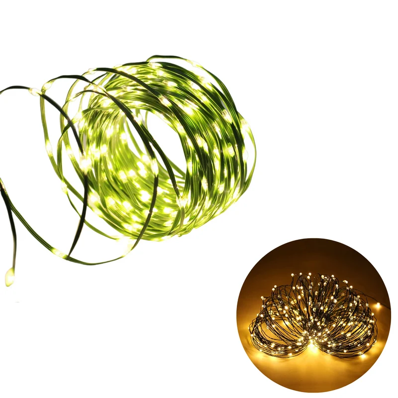 Cheqo® XL Draadverlichting - Kerstverlichting - Kerstlampjes - Kerstboomverlichting - Lampjes Slinger - Lichtsnoer - LED Lampjes voor Binnen en Buiten - 320LED - 24 Meter - Extra Warm Wit