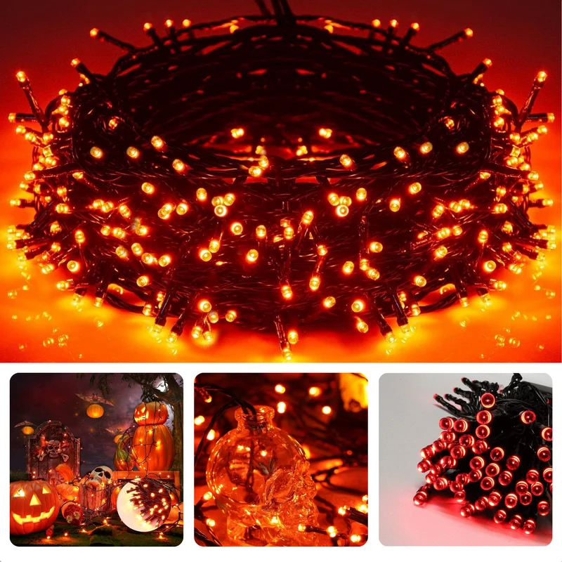 Cheqo® Kerstverlichting - Kerstboomverlichting - Kerstlampjes - Sfeerverlichting - LED Verlichting - Voor Binnen en Buiten - Tuinverlichting - Feestverlichting - Lichtsnoer - Rood - 320 LED's - 24M - Timer - 8 Lichtfuncties