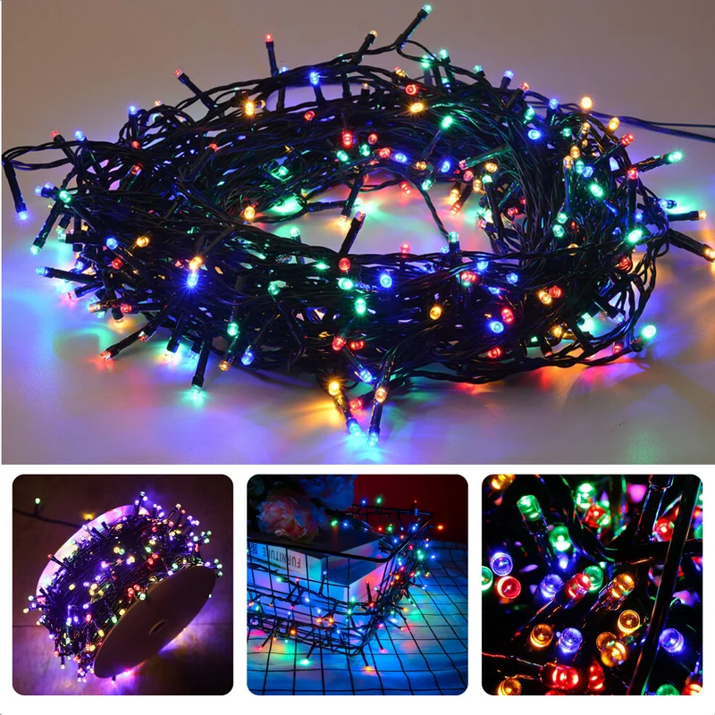 Cheqo® Kerstverlichting - Kerstboomverlichting - Kerstlampjes - Sfeerverlichting - LED Verlichting - Voor Binnen en Buiten - Tuinverlichting - Feestverlichting - Lichtsnoer - Multicolor - Timer - 8 Lichtfuncties - Geheugen - 240 LED's - 18M