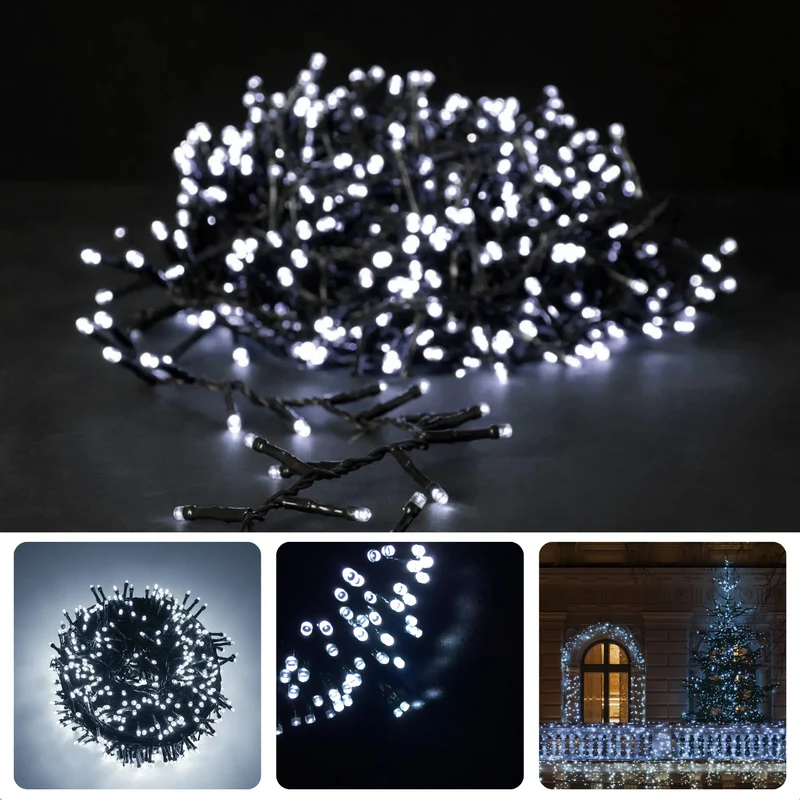 Cheqo® Kerstverlichting - Kerstboomverlichting - Kerstlampjes - 320 LED's - 24m Waterdicht Lichtsnoer - Energiezuinig voor Buiten