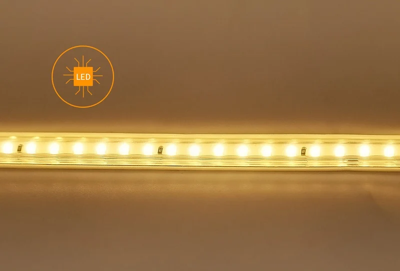 Lichtslang plat Warmwit PER METER | 120 LEDs/m | Inkortbaar | 3000K IP65 | Zonder Stekker