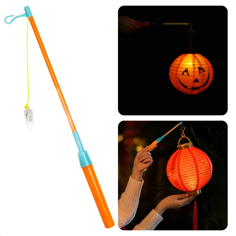 Cheqo® Lampionstokje LED - Sint Maarten - 11 November - Lampion Lampje - 39 cm - Inclusief Batterijen - Veilig voor Kinderen