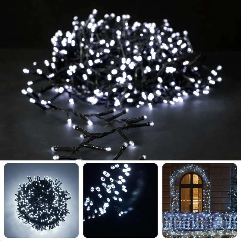 Cheqo® LED Kerstverlichting - Kerstboomverlichting - Kerstlampjes - 240 LED's - 18 Meter - Waterdicht - Energiezuinig - Binnen en Buiten