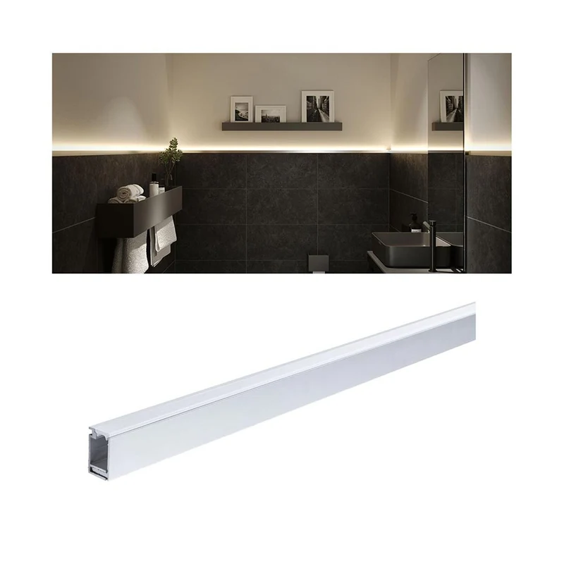 LumiTiles LED Strip 2m Aufbauprofil Top Alu-Eloxiert, Satin