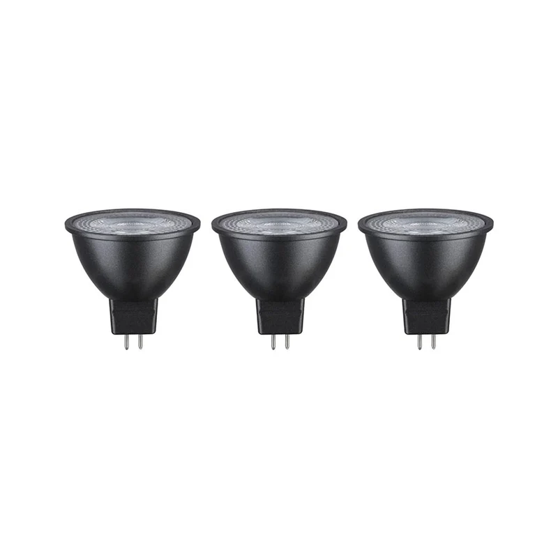 GU5,3 6W LED Reflektor 3er-Set Grau 2700K