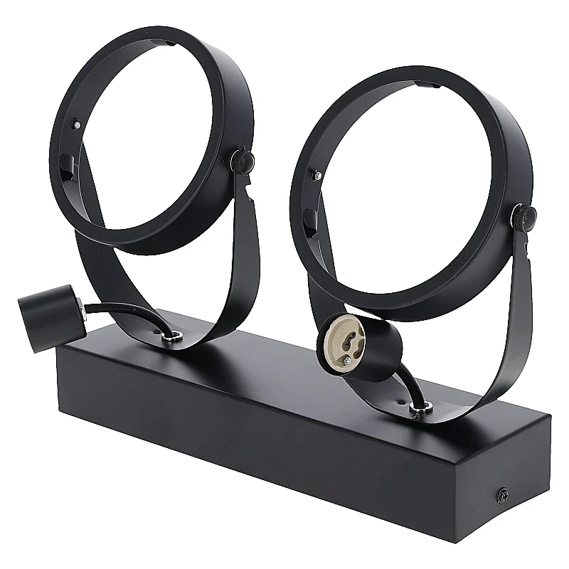 AR111 PLAFONDSPOT ZWART | GU10 FITTING | RICHTBAAR | 2 SPOTS