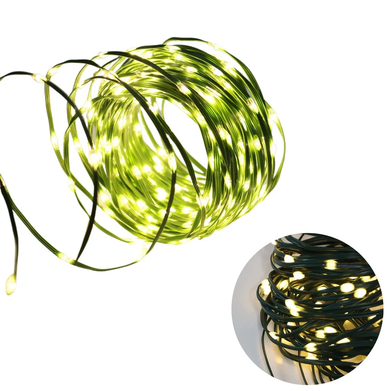Cheqo® Draadverlichting - Kerstverlichting - Kerstlampjes - Kerstboomverlichting - Lampjes Slinger - Lichtsnoer - LED Lampjes voor Binnen en Buiten - 36 Meter - 480 LED - Extra Warm Wit