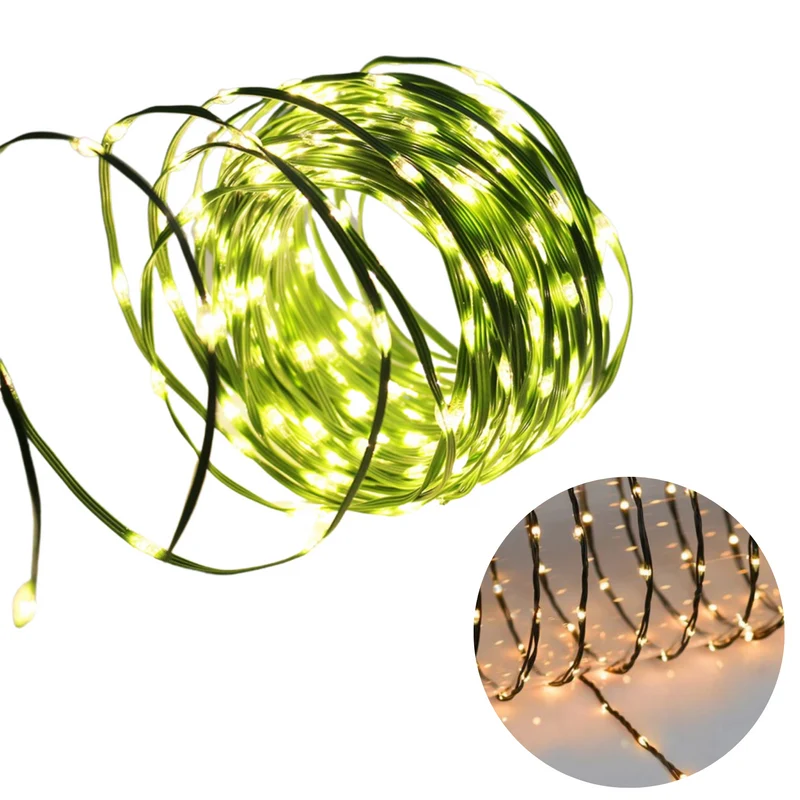 Cheqo® Draadverlichting - Kerstverlichting - Kerstlampjes - Kerstboomverlichting - Lampjes Slinger - Lichtsnoer - LED Lampjes voor Binnen en Buiten - 24 Meter - 800 LED - Extra Warm Wit