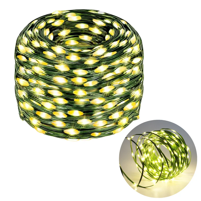 Cheqo® XL Draadverlichting - Kerstverlichting - Kerstlampjes - Kerstboomverlichting - Lampjes Slinger - Lichtsnoer - LED Lampjes voor Binnen en Buiten - 45 Meter - 1500 LED - Extra Warm Wit