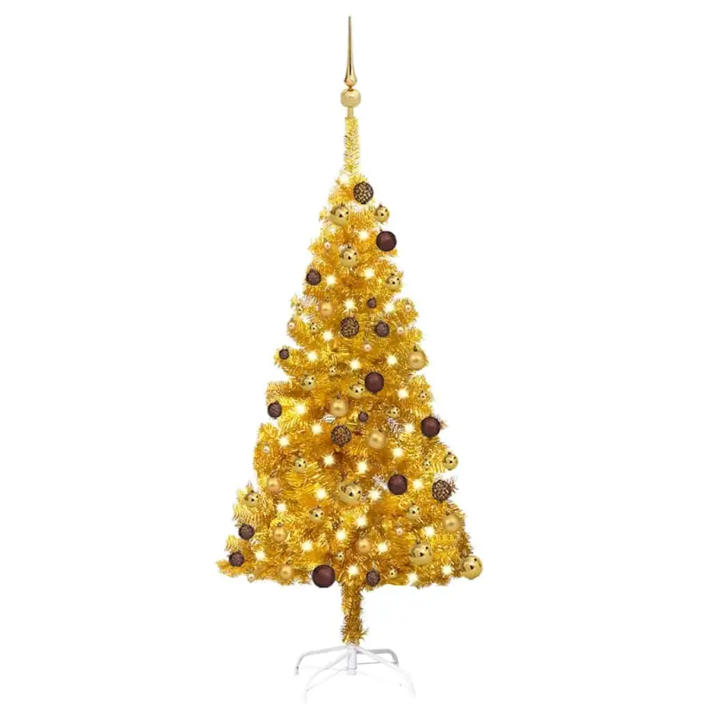 Glanzende Gouden Kunstkerstboom voor een Unieke Kerstsfeer