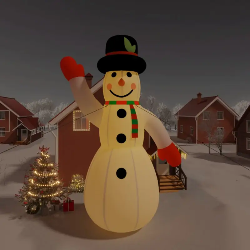 Opblaasbare sneeuwpop kerstverlichting laten lopen voor feestdagen decoratie