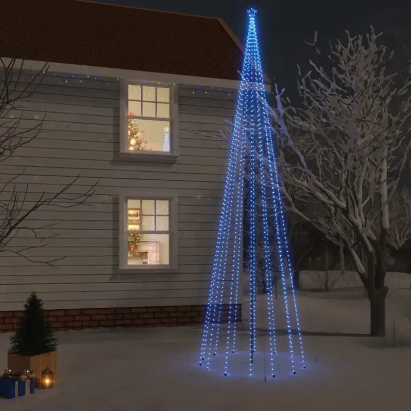 Speciaal ontworpen kerstboom met verschillende lichteffecten en blauwe LED's
