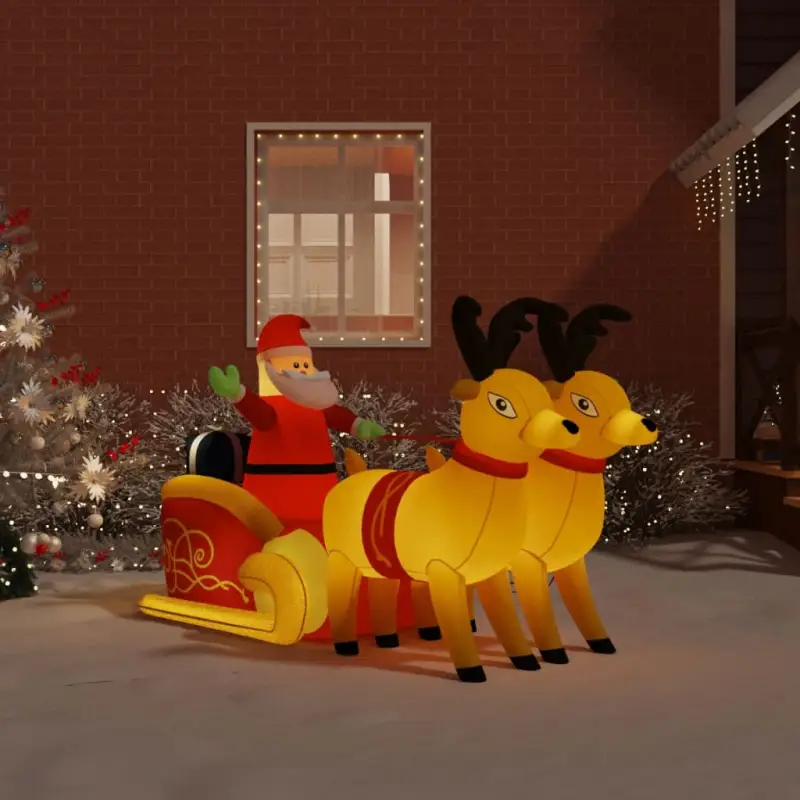 Kerstverlichting met ingebouwde ventilator voor een feestelijk tuinzicht