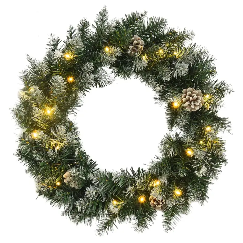 Kerstverlichting kerstkrans voor binnen en buiten weerbestendig
