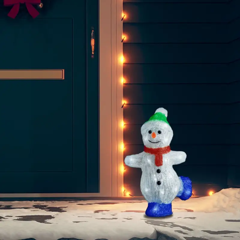 Kerstverlichting Sneeuwman van sterk acrylmateriaal voor feestelijke sfeer