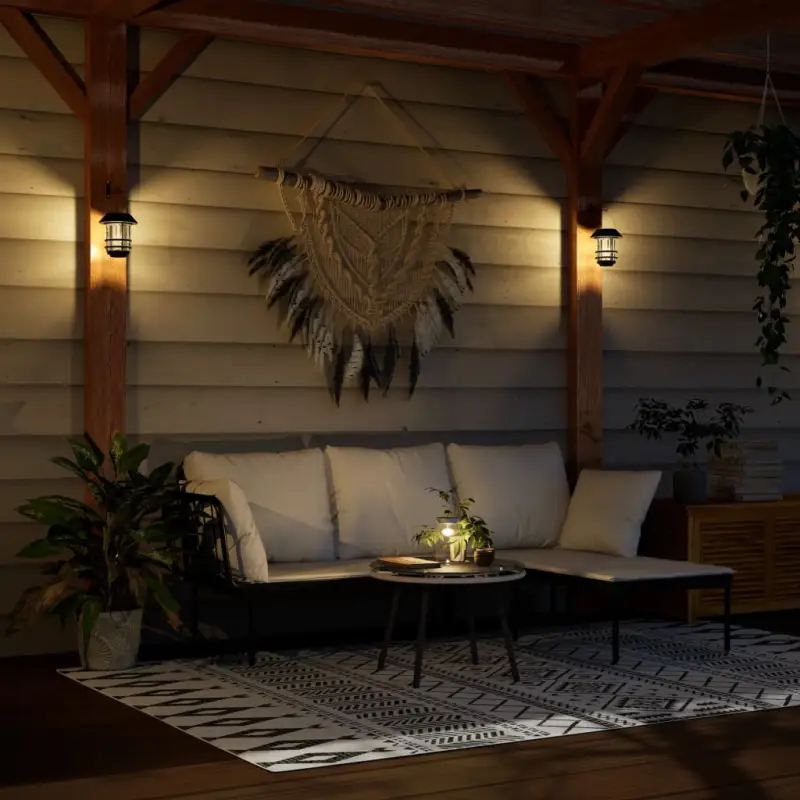 Buitenwandlamp met Vlam-effect op zonne-energie