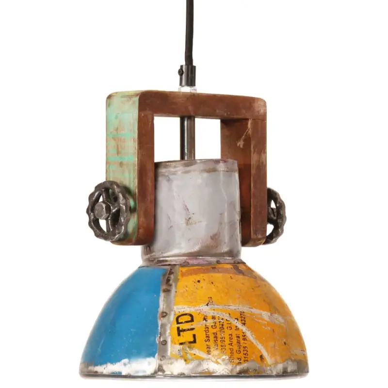 Hanglamp van massief gerecycled hout voor woonkamer en eetkamer