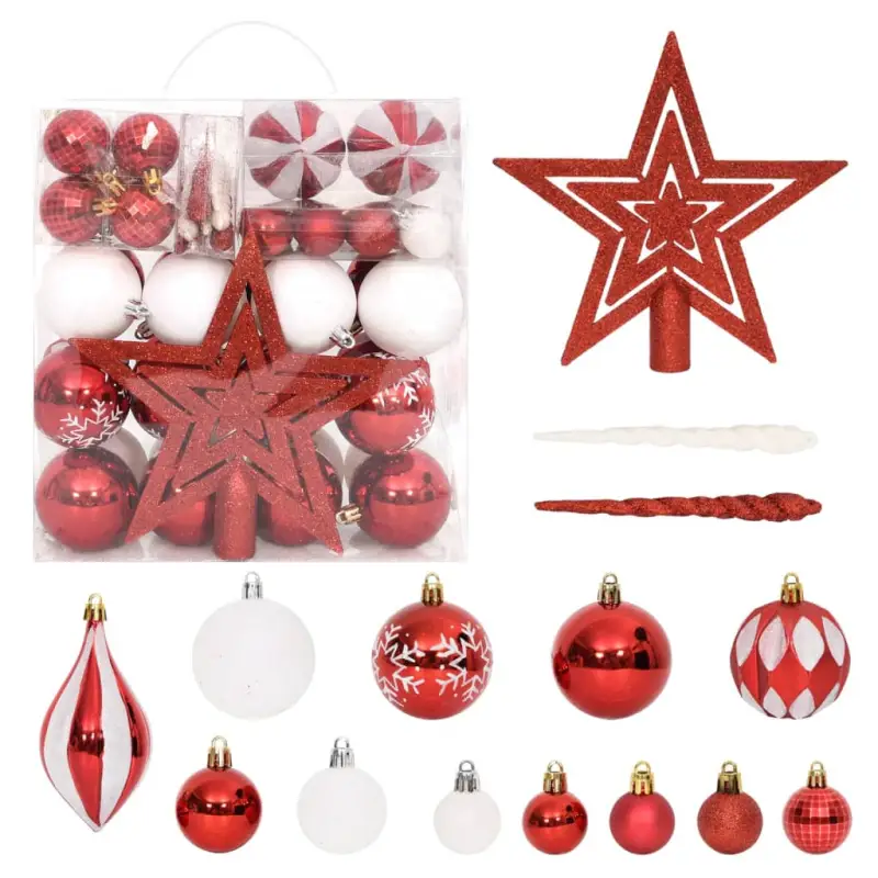 Kunststof kerstballen set voor feestelijke versiering